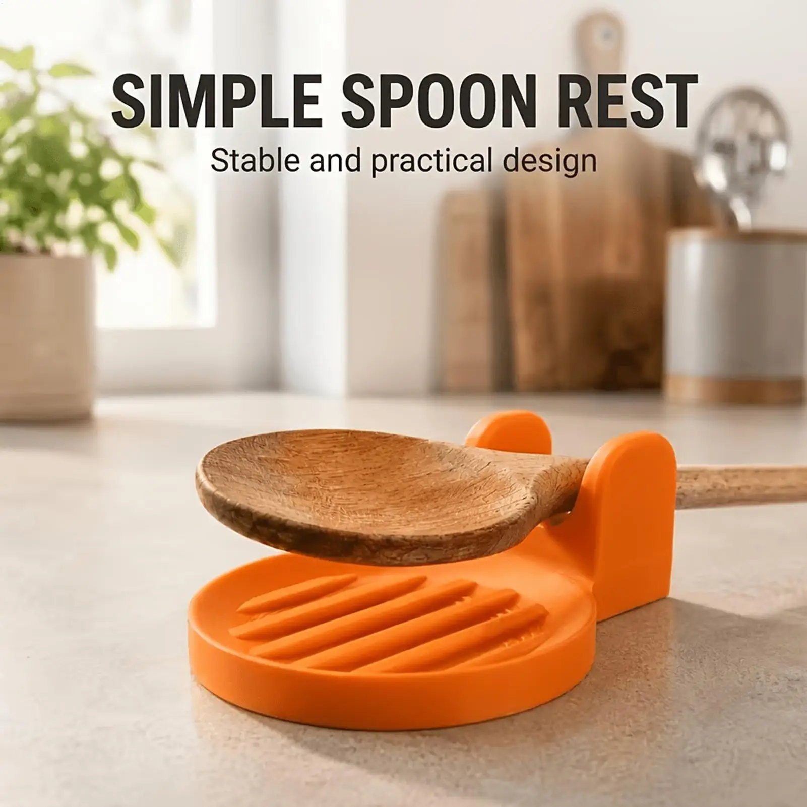 Kitchen Spoon Rest Multifunctional Household Kitchen Spoon Rests Holder Pot Clips Organizer Rack Non-slip Pad For Spatula Pot