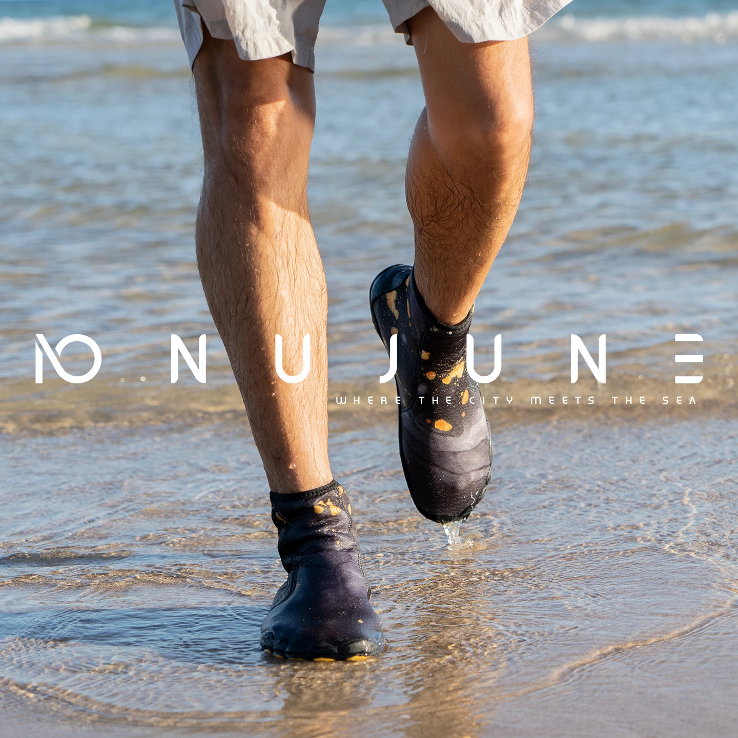Nu-June Beach Aqua Socks Women Men Diving Snorkeling Shoes Swimming Fitness Non-Slip Barefoot Shoes Surfing Water Sneakers