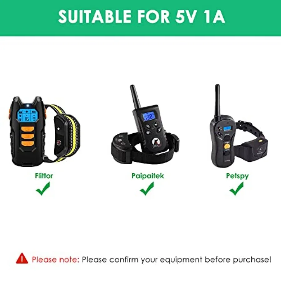 Replacement Charger Cable for Dog Shock Collar Compatible with PET/Flittor/Petsafe/PetSpy/PetTech/Pettrainer Dog Shock Collars