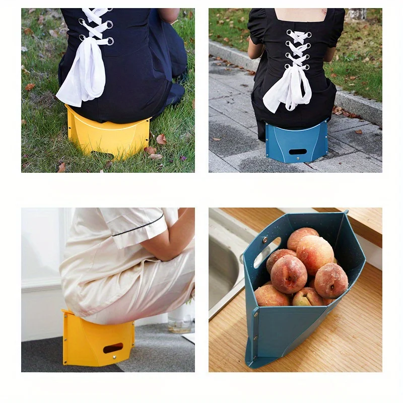 1 Pc Ultra-Compact Folding Stool - Durable, Lightweight & Portable for Camping, Fishing & Travel