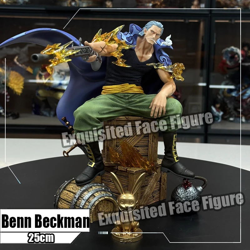 

instock 25cm One Piece Anime Figurine Benn Beckman PVC Action Figures GK Statue Collection Model Toys For Children Gifts