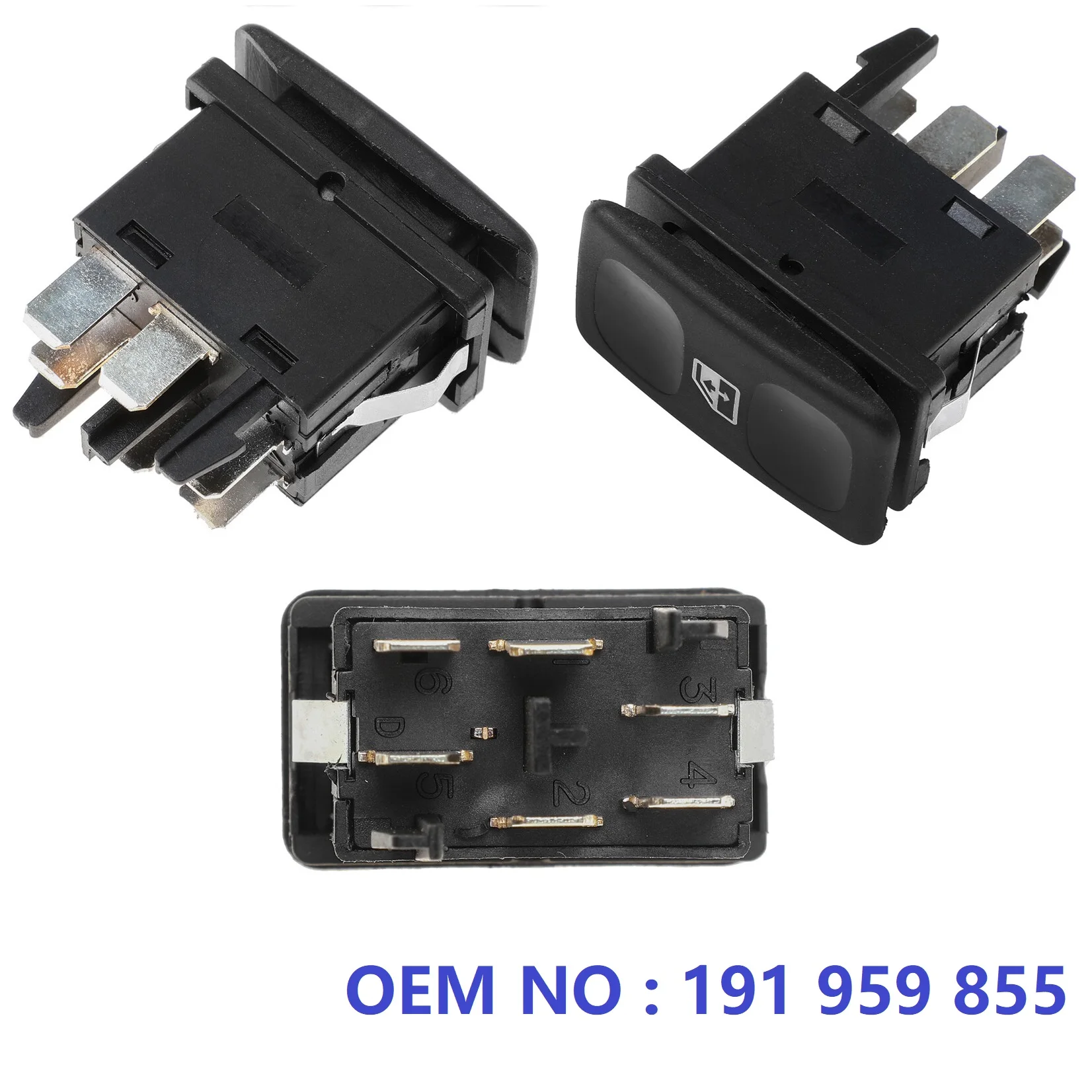 3 x Electric Window Switch 191959855 C400 for Vw Golg MK2 & GTI OEM : 191 959 855