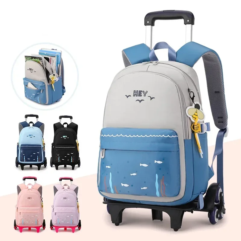 New Trolley School Backpacks for Girls Back Pack Boys Mochila Escolar Con Ruedas Travel Mochila Escolar Niña Con Rueditas Bolsos