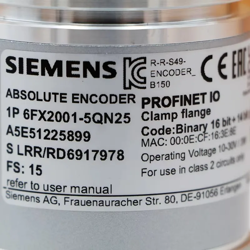1 Year Warranty 6FX2001-5QN25 SIEMENS 6FX20015QN25 New and  Absolute Encoder Multi-turn 30-bit  PROFINET Operating
