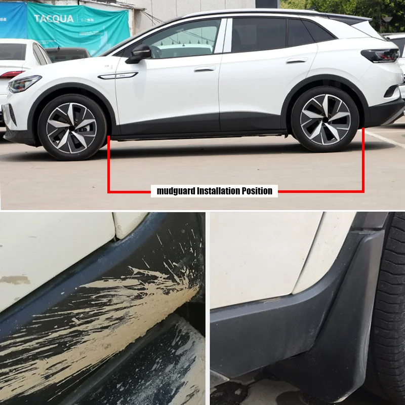 TONLINKER-carro pára-lamas para Volkswagen VW, pára-lamas, protetores do respingo, Fender, Mudflaps, acessórios, ID.4, ID4, 2021, 2022, 2023-Presente