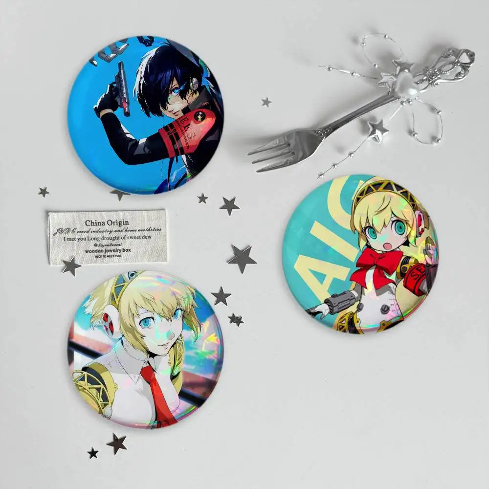 Aegis P3 Game Persona 3 Brooches Cartoon Badge Pins Backpack Hat Accessories Friend Gift