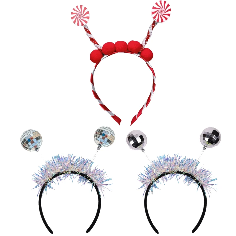 

Shining Dancing Party Hairband Glittering Disco Ball Hairhoop for Night Event Halloween Party Costume Accessory Headwear