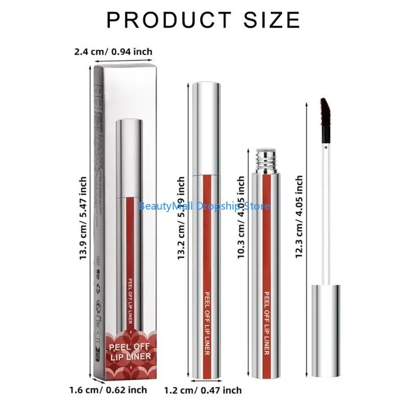 40JD Peels Offs Stain Lip Liner, Última tatuagem Liner Peels Offs Finish