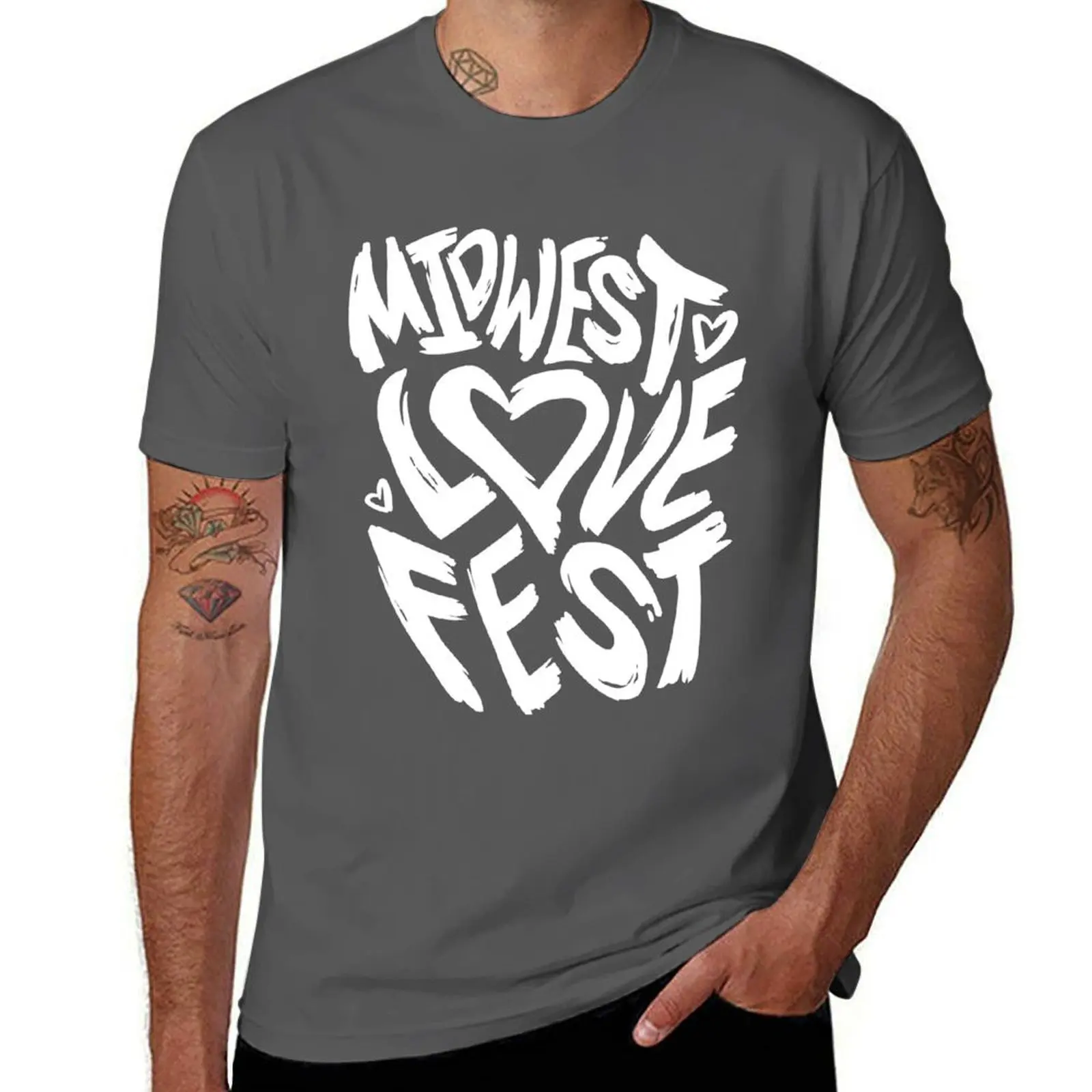 

Midwest Love Fest Hand Drawn T-Shirt t shirts for man cotton soft t shirt man plain man t shirts for men casual T-Shirt