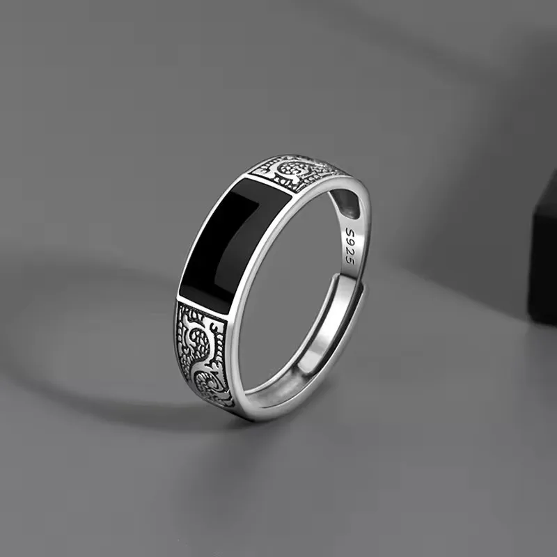 925 Sterling Zilveren Ketting Knoop Ring Voor Vrouwen Wrap Brede Band Rock Geometrie Punk Sieraden Gift Groothandel Dropshipping