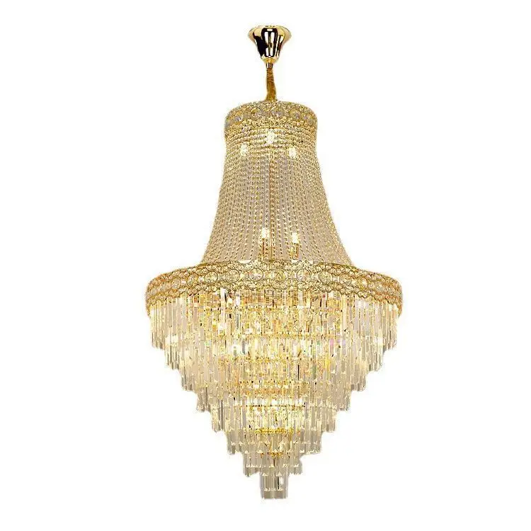 D17.71 inch custom crystal chain bead chandelier villa duplex staircase crystal chandelier hotel lobby chandelier