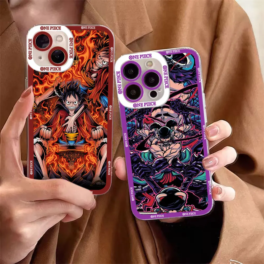 

One P-Piece Gear 5 Luffy Zoro Clear Phone Case For Redmi K40 K60 15C 14C 13C 13 12 12C 10 10C 10A 9 9C 9A 8 7 A1 A2 A3 A5 Cover