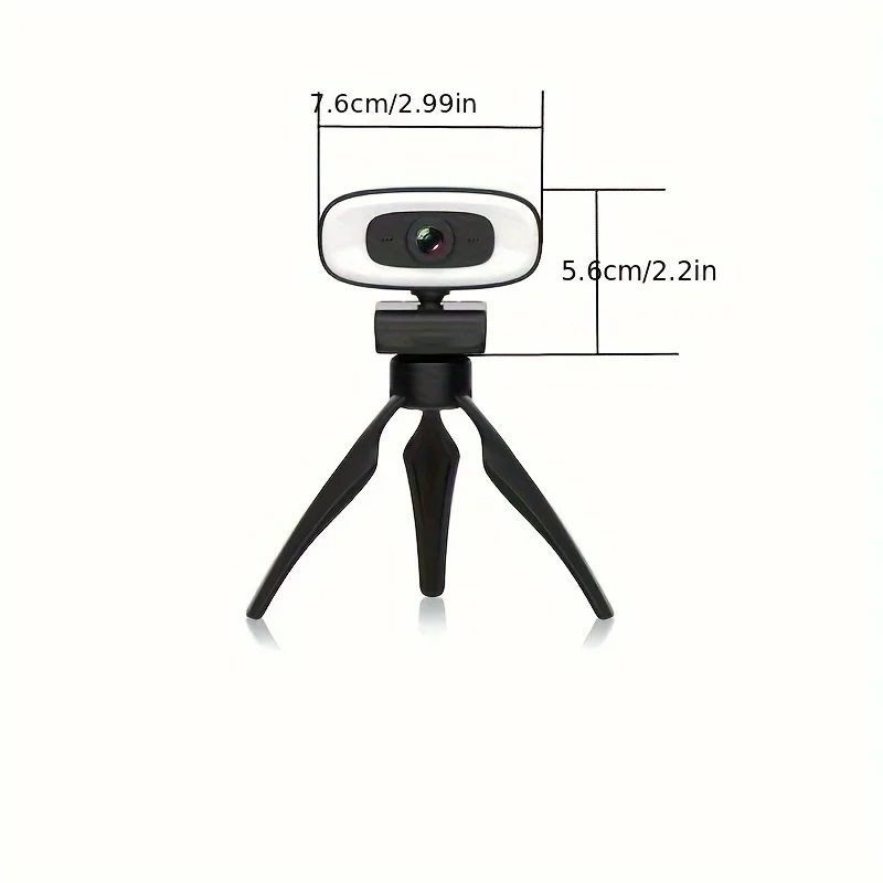 4k webcam with light, ultra hd webcam for streaming games, video calls and meetings, wide-angle usb camera for pc mac l