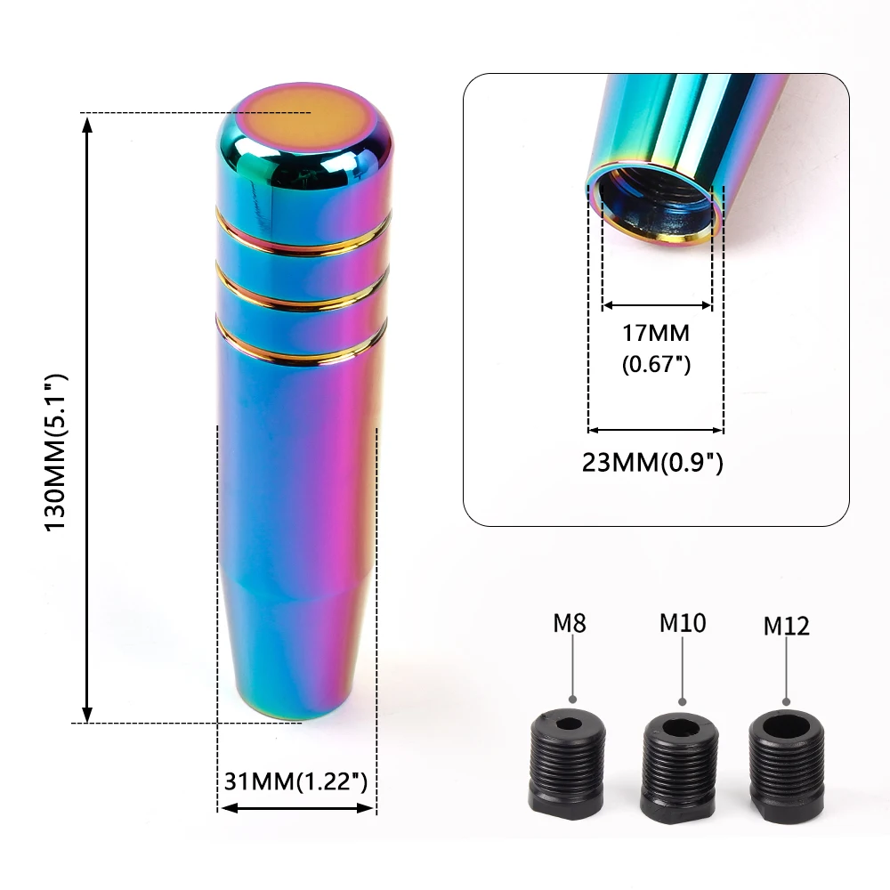 RASTP 무료 배송 알루미늄 기어 시프트 노브, JDM 스타일 확장 수동 변속기 기어 시프트 레버 노브, 자동차 부품 SFN130, 13cm