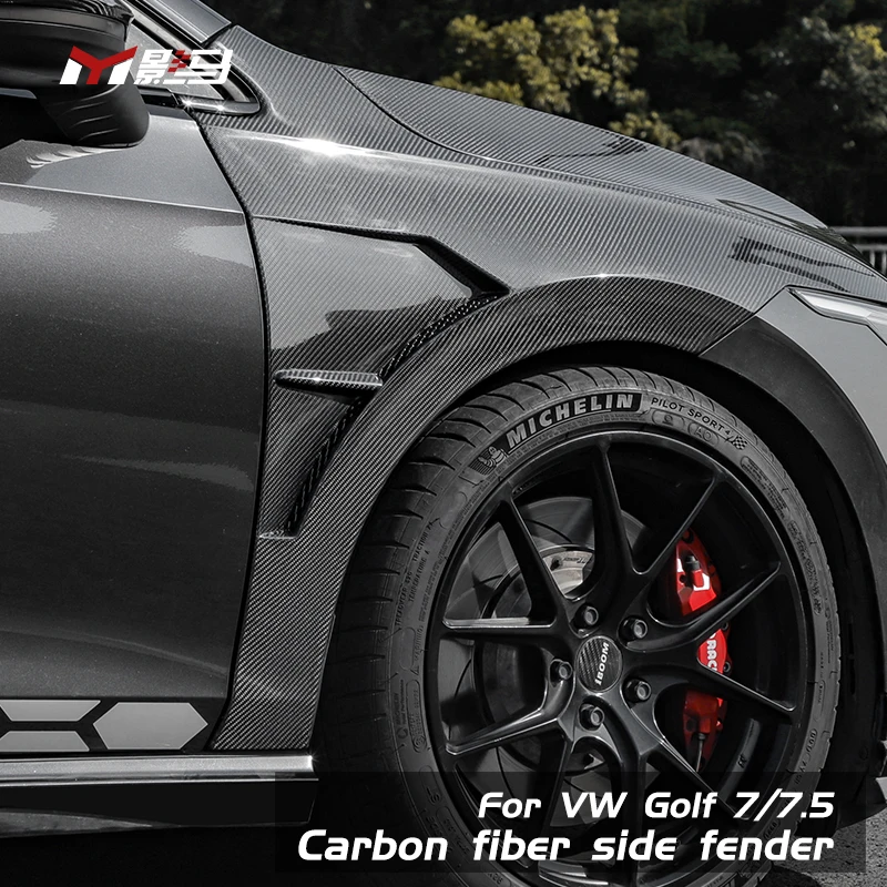 Carbon Fiber Side Bumper Fender Air Vent Splitters For vw golf7 mk7 mk7.5   Side Vent Air Flow Fender Intake Body Kit