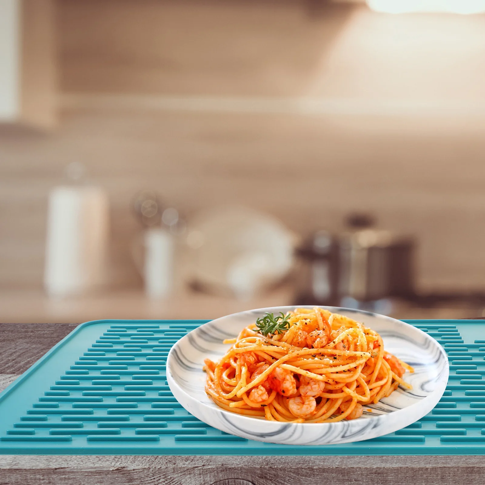 

Eco-Friendly Heat Resistant Placemat Anti-Slip Table Mat Scratch Stain Protection Home Dining Hall Decoration