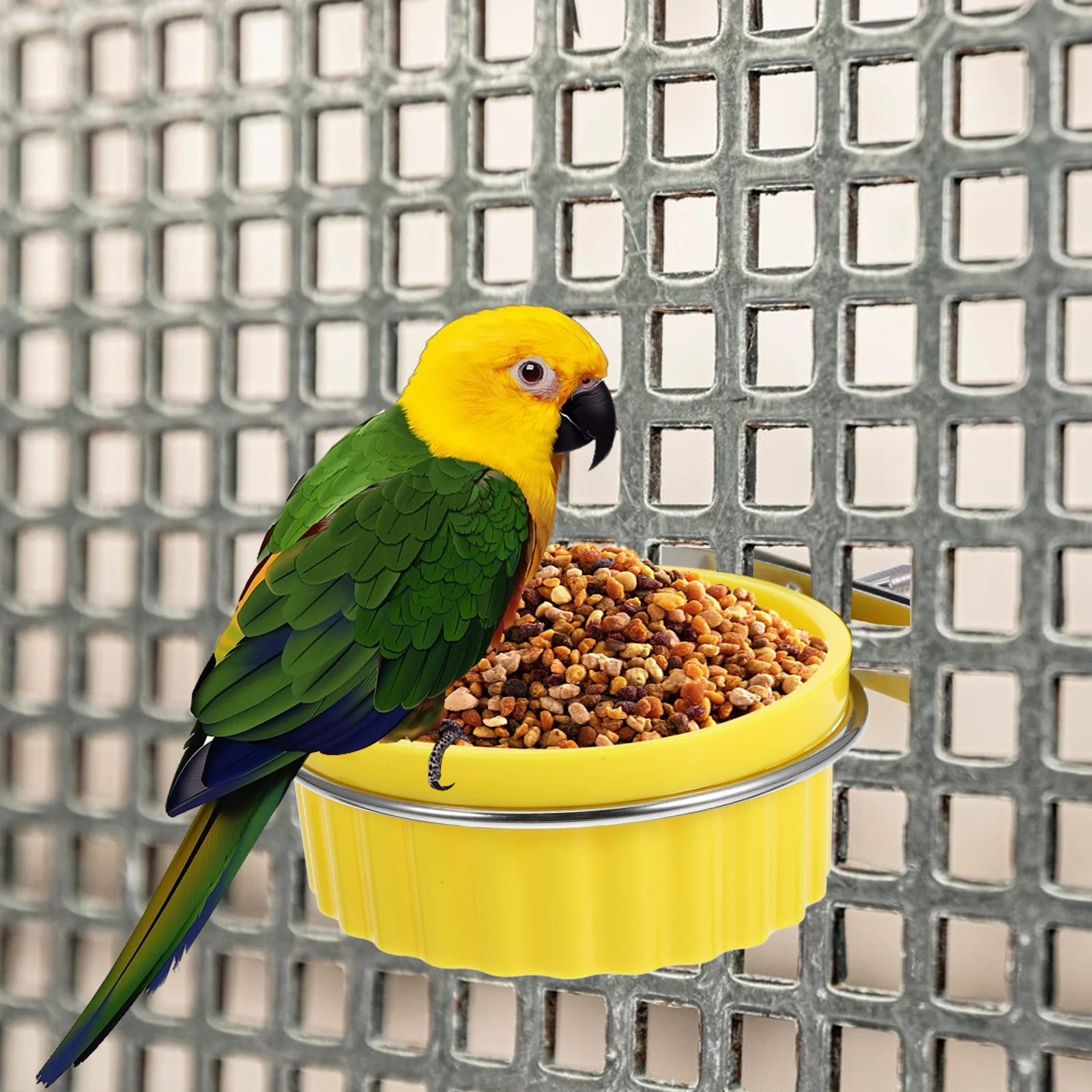 

Sturdy Abs Feeding Bowl Secure Attachment Bowl For Parakeets Parrots Pigeons Accessories Feeder Cup Bird Food