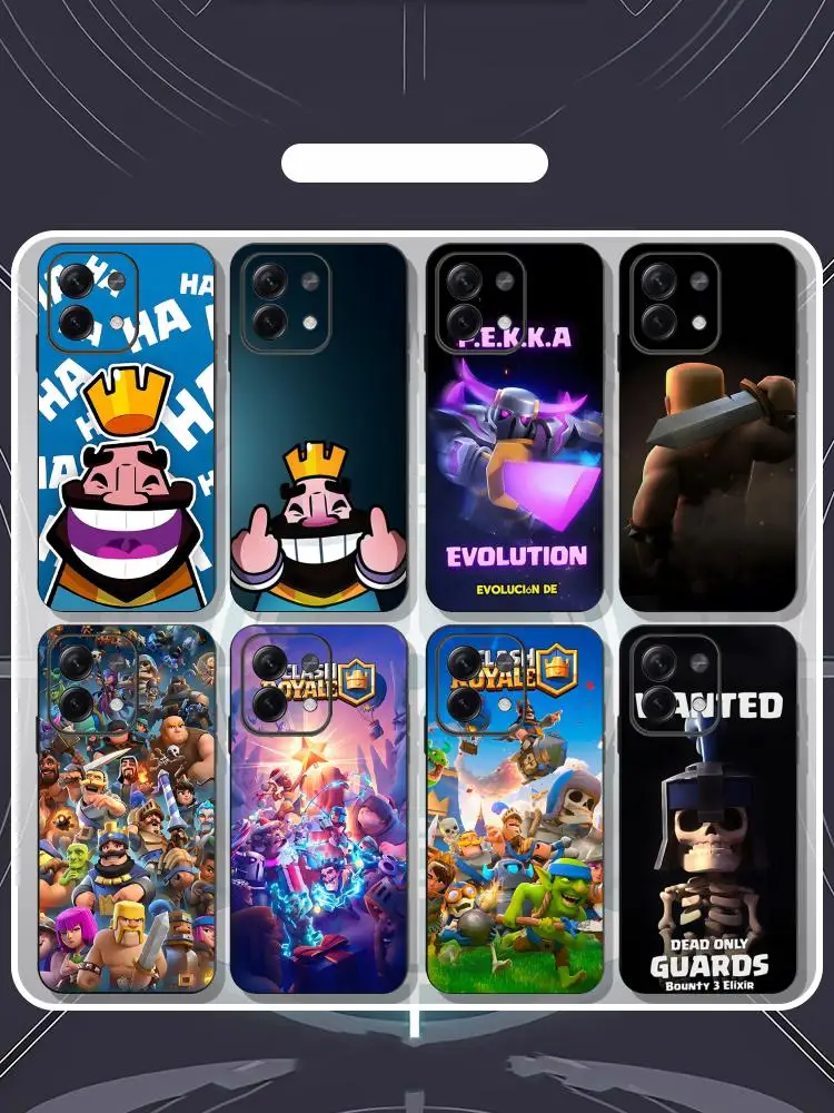 Game R-Royale C-Clash Phone Case For Xiaomi Redmi Note 14 13 12 11 Pro Plus S 5G 14C A3 Soft Black Phone Cover view 2