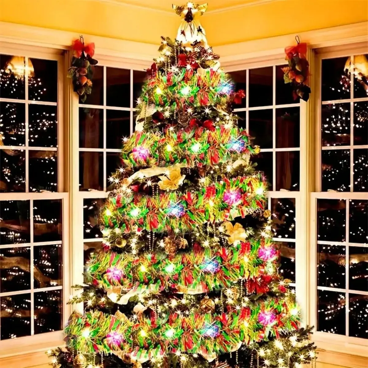 1 قطعة 20/50 LED الجنية سلسلة أضواء الملونة LED عيد الميلاد جارلاند أضواء بطارية تعمل لشجرة غرفة المنزل عطلة ديكور الحفلات #5
