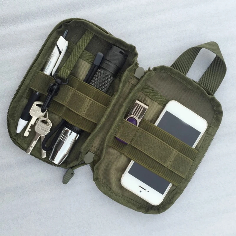 1000D Nylon EDC Molle Pouch Small Waist Pack Hunting Bag Pocket for Iphone 6 7 for Samsung Outdoor Sport Bags