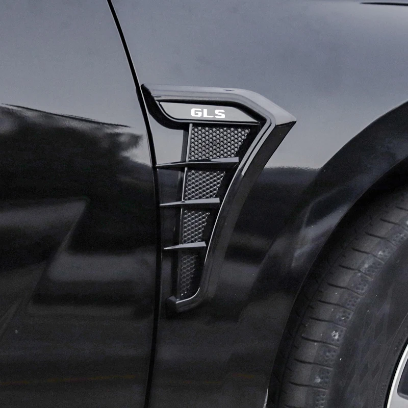 

Carbon Black Car Fender Side Vents Air Flow Intake Hole Grille Sticker Cover For Mercedes Benz GLS car accesorios