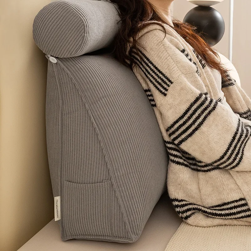 Pillows Decor Home Sofa Cushion Triangular Throw Pillow Backrest Pad Soft-padded Headboard Lumbar Support Pillow  Floor Cushion