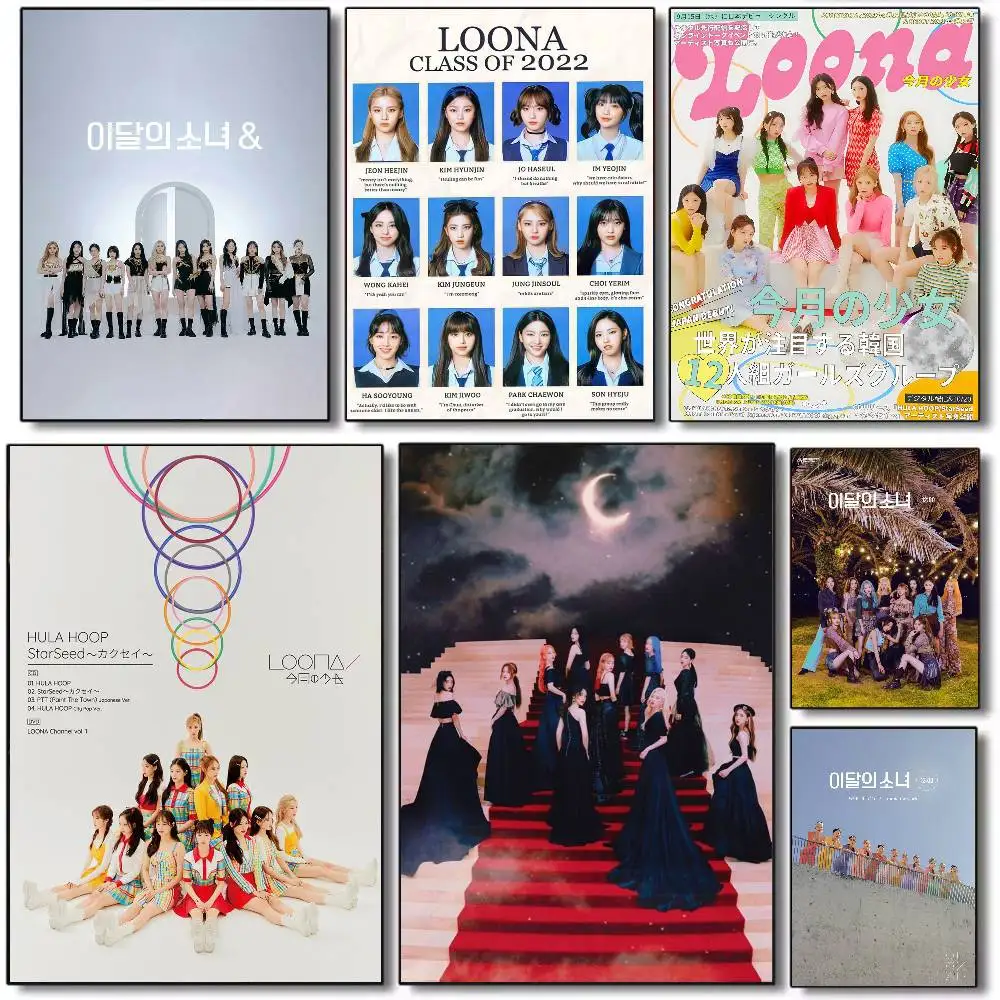 Kpop Group Loona Music Album Cover poster art HD canvas advanced aesthetic Printing Paper Wall Art for Living Room Home Decor