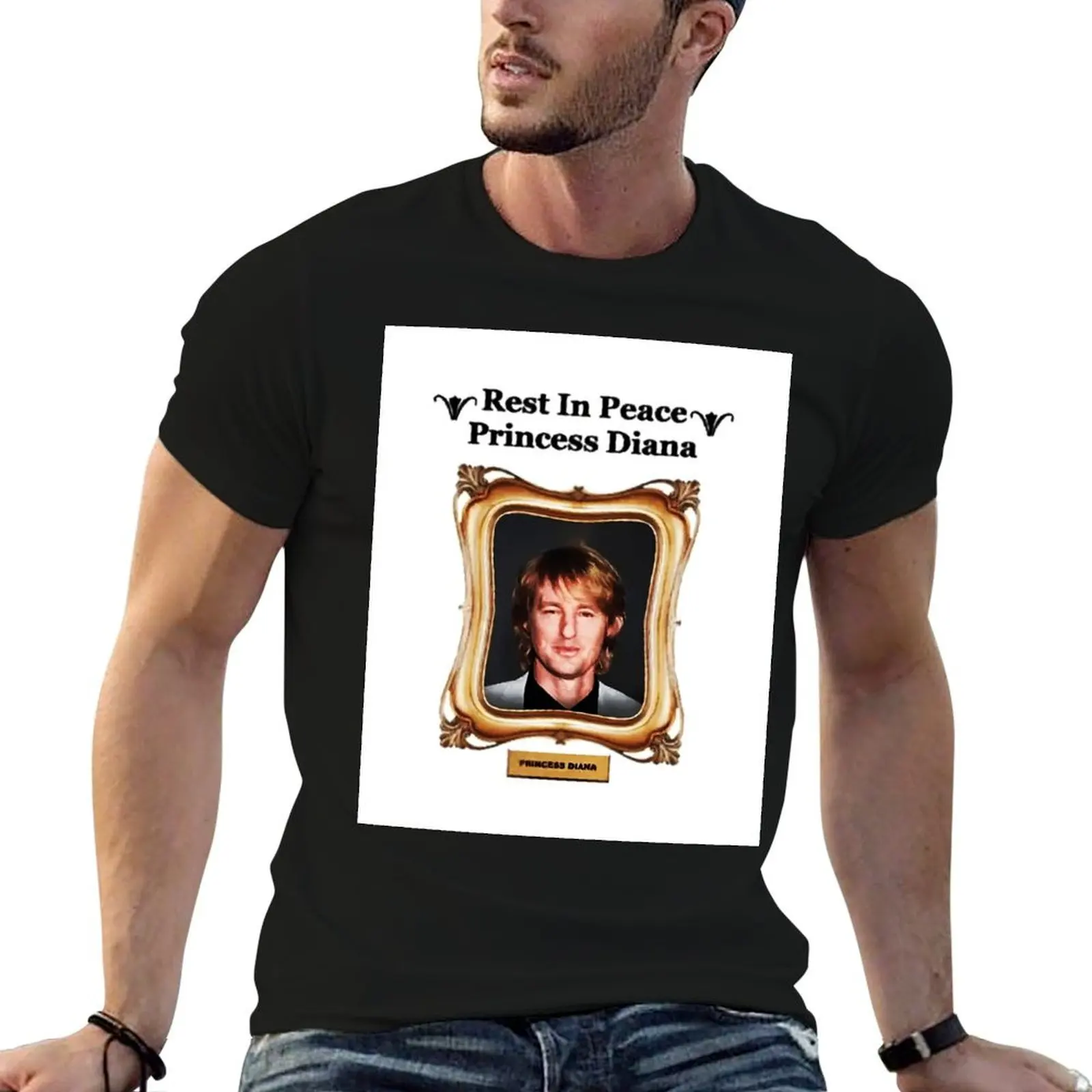 RIP Princess Diana Owen Wilson T-Shirt Festival Casual Short Sleeve