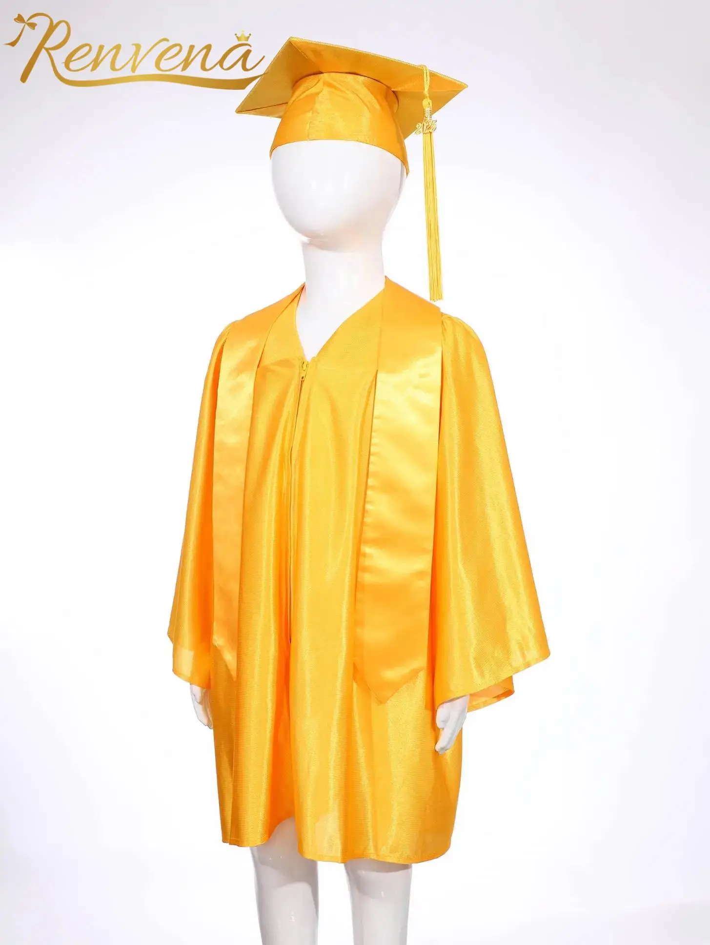 

Children Bachelor Uniform Kids Graduation Costume Students Gown Boys Girls Kindergarten Primary School Ceremony Tassel Cap