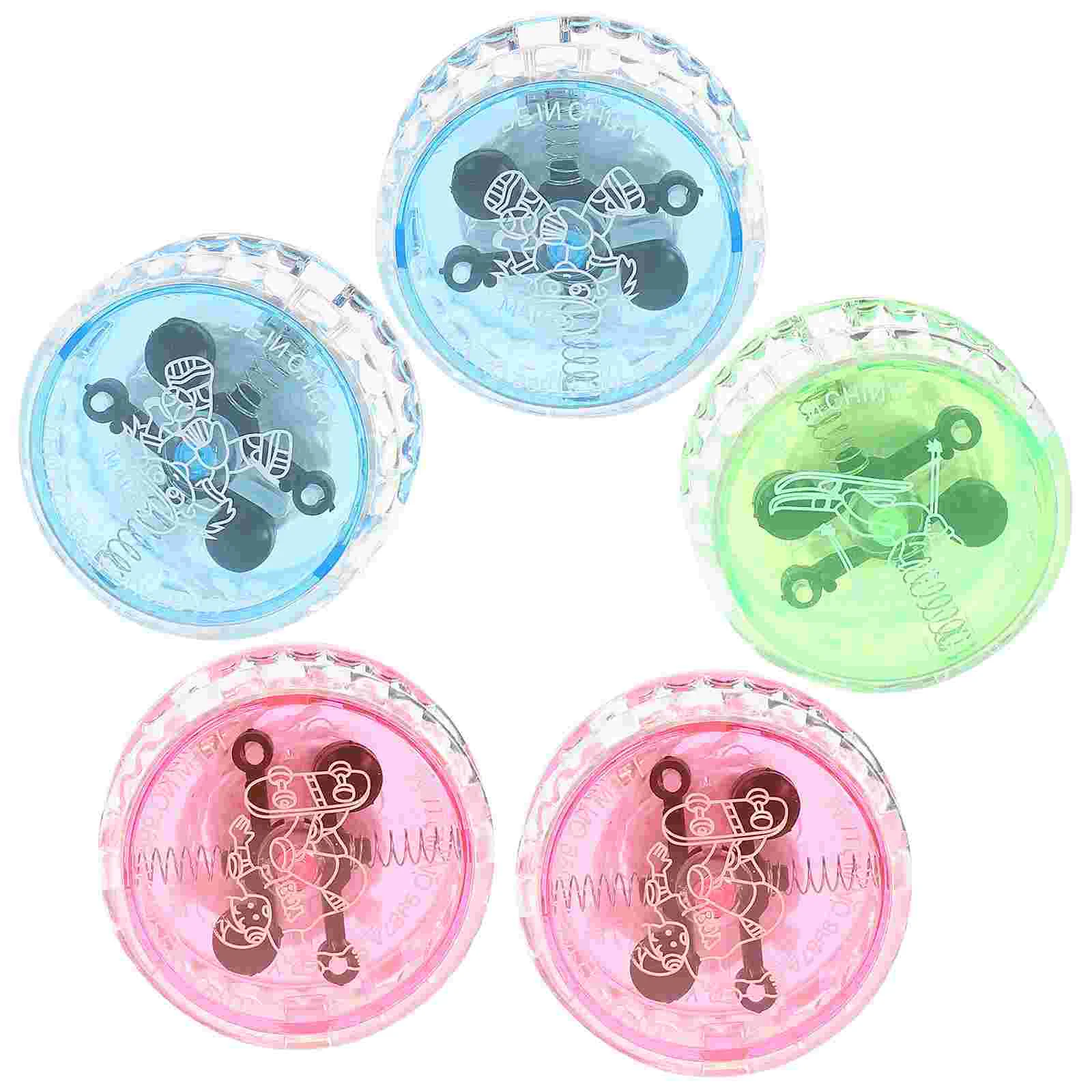 5 Pcs Responsive Trick Yoyo Light up Ball Bearing Luminous Yo-yo LED Childrens Toys