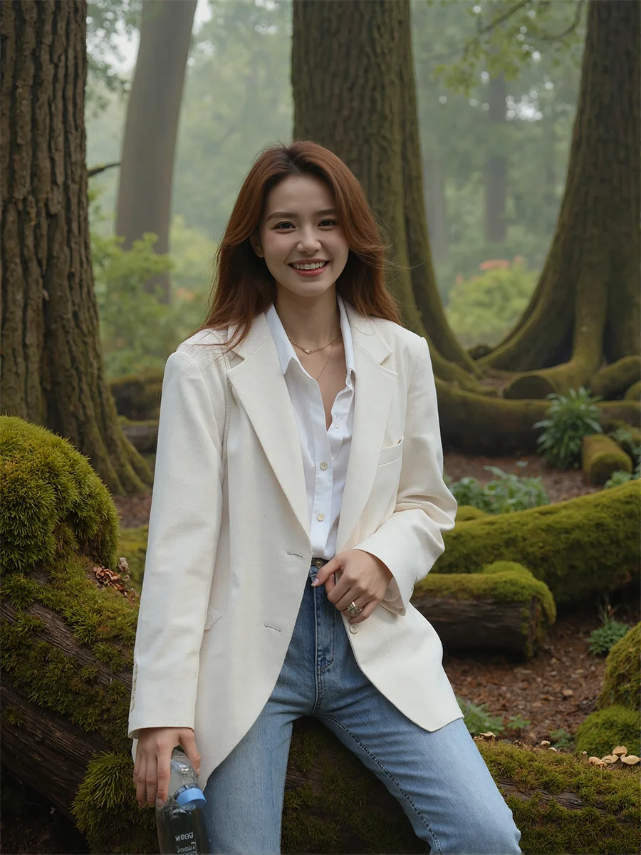 Blazer Damesjassen Zwart Wit Zak Chic Trendy Tops Formeel Zakelijk Revers Jassen Los Uitloper Ol Woon-werkverkeer Ontwerp Plus