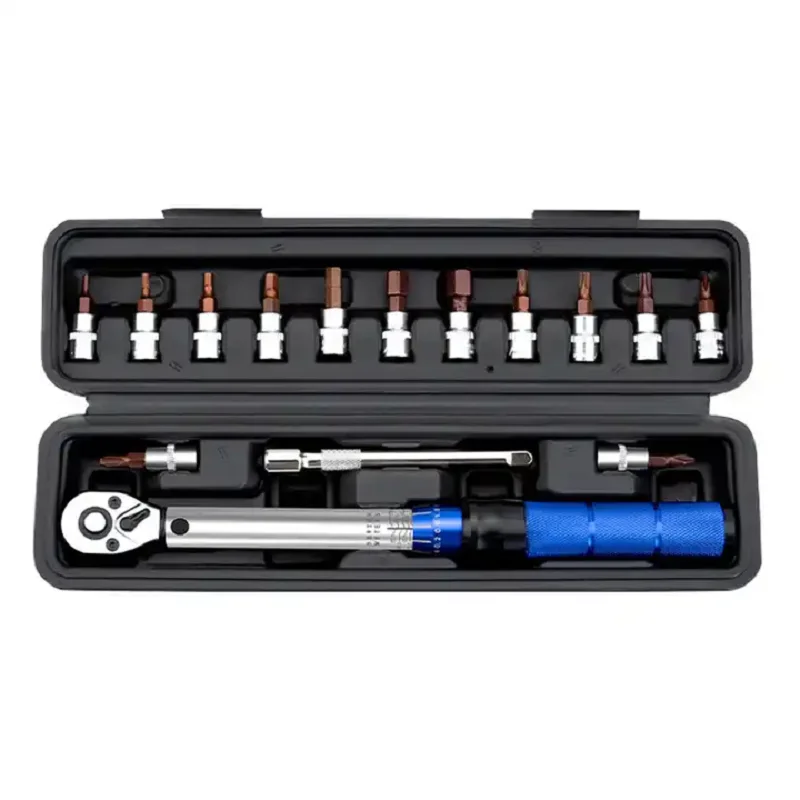 

Torque Wrench Set 15Pcs 1/4" 2-24Nm Digital Bike Screwdriver Key Professional Socket Spanner Repair Wrench Tool Kit For Bicycle