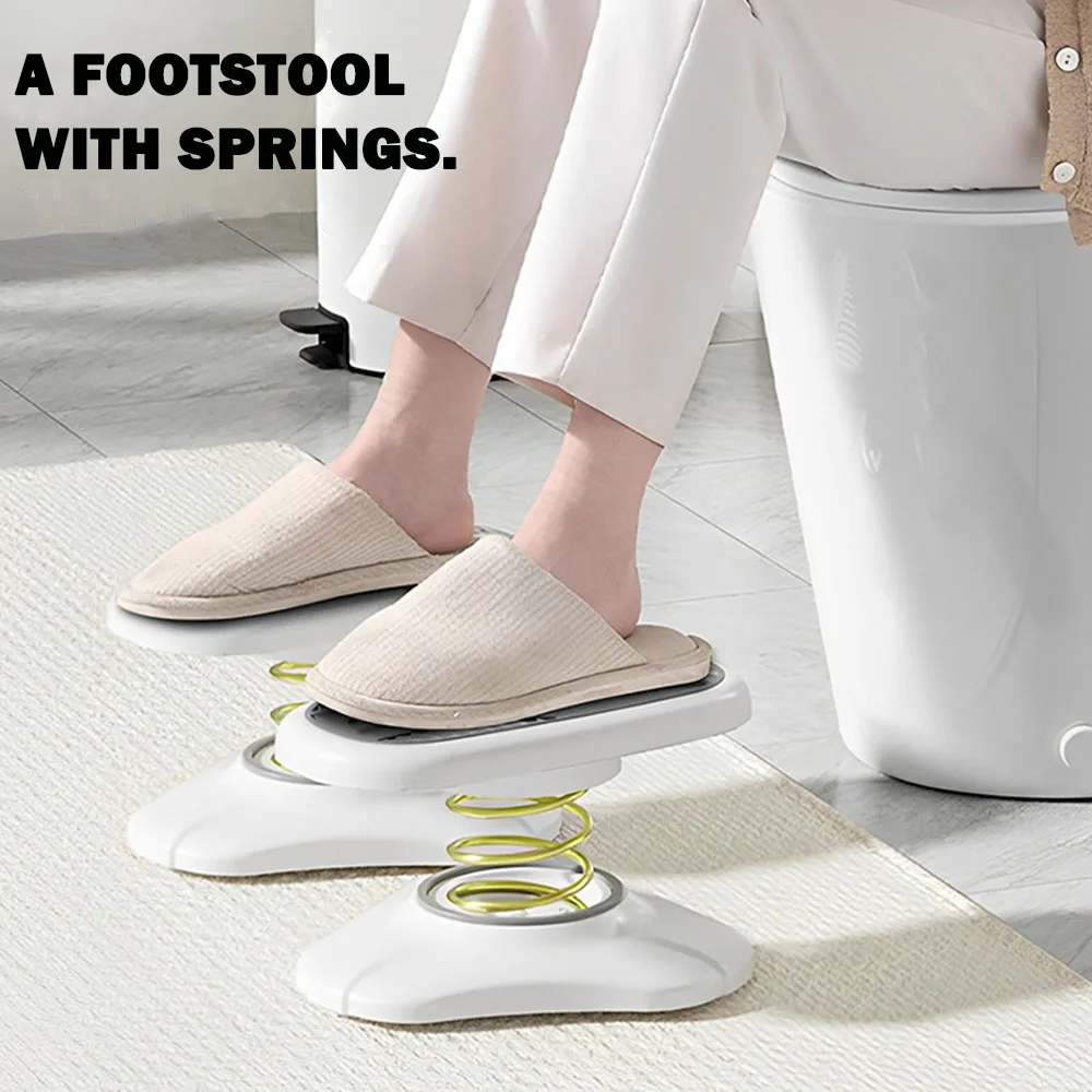 Multipurpose Spring Foot Stool Footstool 35° Adjustable Foot Support Holder Anti-Slip Foot Pedal Footrest For Office Toilet