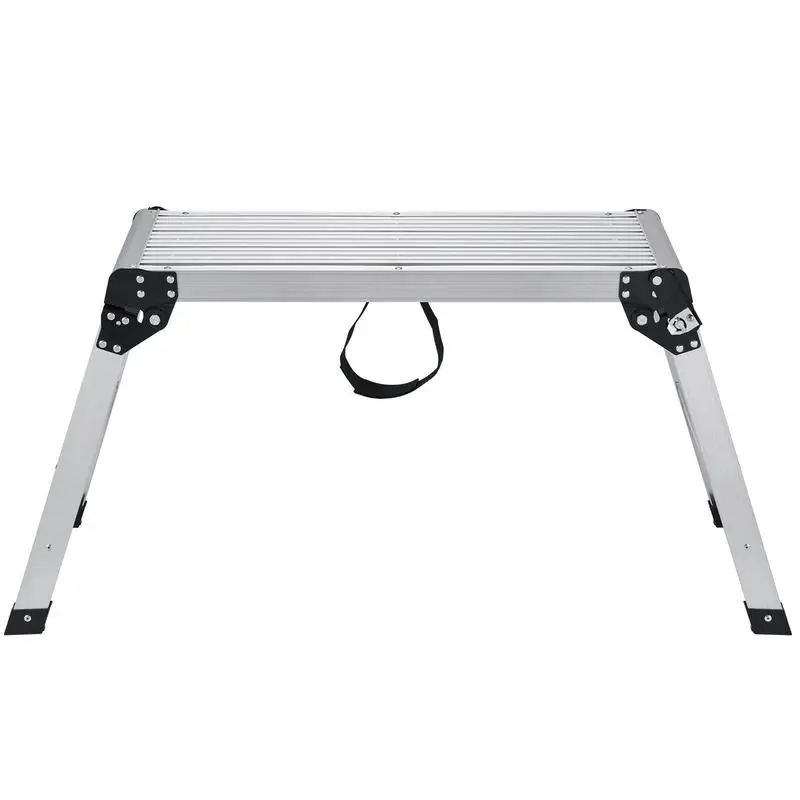 Folding Work Platform, 330 lbs Load Capacity, Aluminum Drywall Stool Ladder, Heavy Duty Work Bench w/ Non-Slip Feet, Ideal for Washing Vehicles, Cleaning, Painting, Decorating