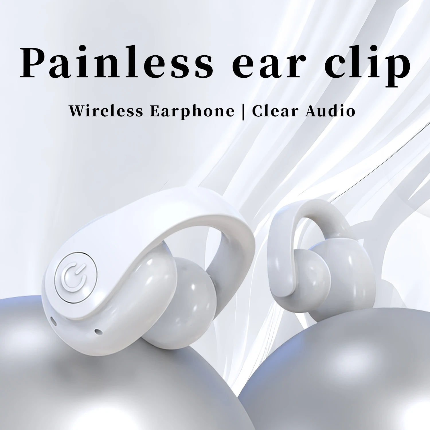 SK GD11 Auriculares TWS de conducción ósea Bluetooth V5.3 Clip para la oreja Auriculares ligeros para juegos deportivos de negocios con micrófono Reducción de ruido