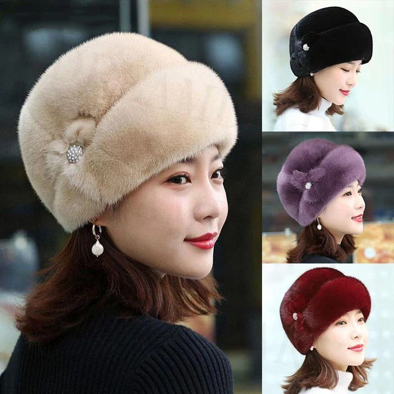 Fashionable Casual New Top Hat Fashionable Warm Hat Leather Bag Head Hat