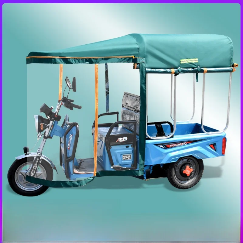 

Thiened Tricycle Carport Rainproof elter Zinc Galvanized Square Tube Outdoor Cam Travel Protection Equipment