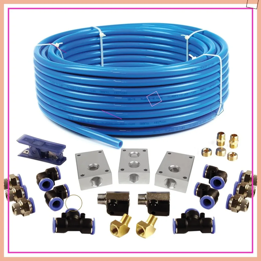 

1/2 in. X 100 FT. Nylon Tubing with Air Push to Connect Kit for Piping System