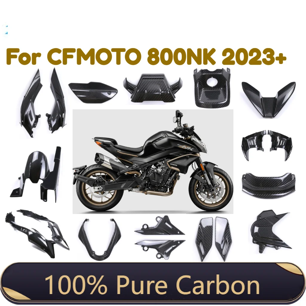 100% Vollständig Trockene Kohlefaser-Motorradverkleidungen für CFMOTO 800NK 2023 2024 2025 2026
