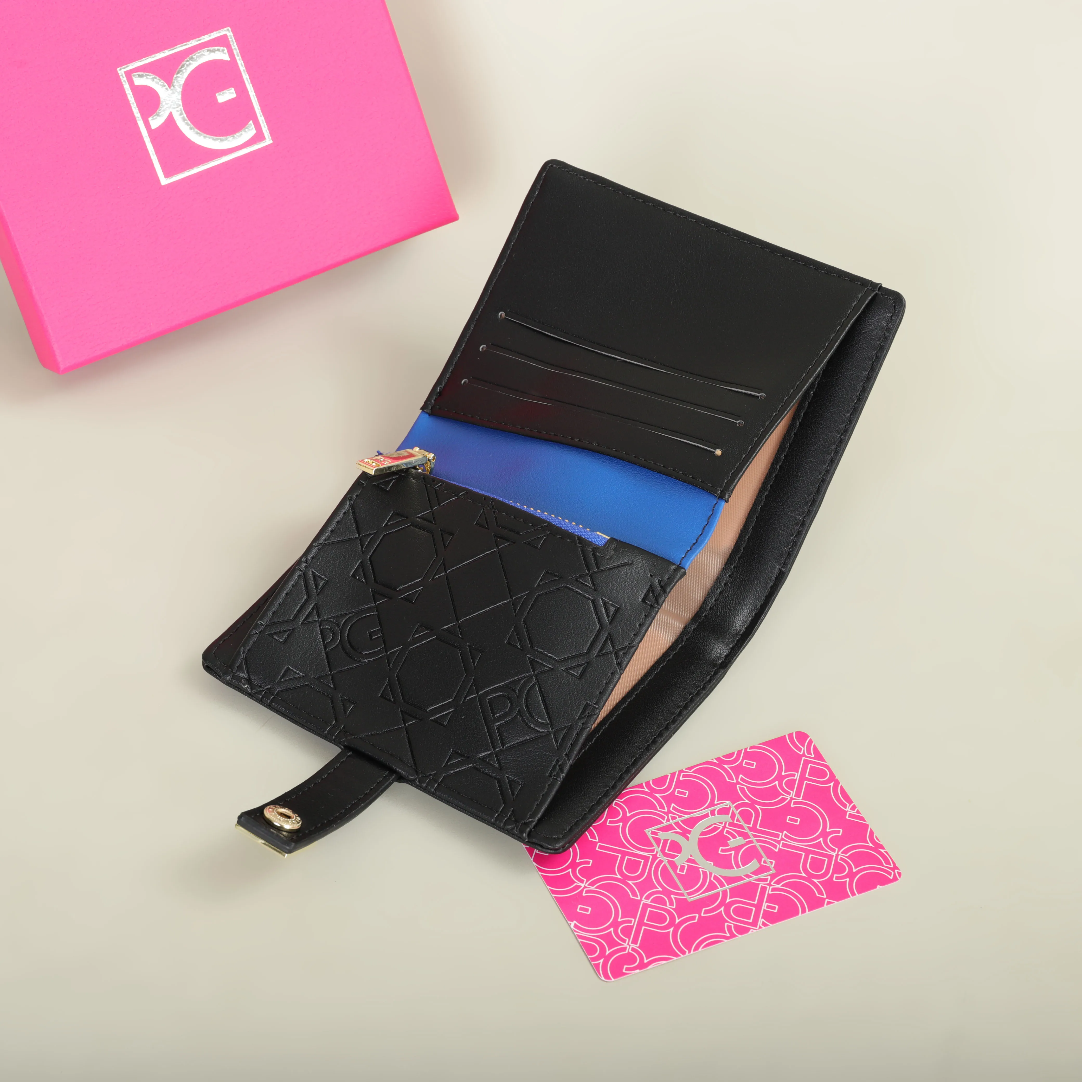 PG PATSY GARIS wallet Fashion Classic Retro Women's Universal Wallet Letter Printed Portable Card Bag Zero Wallet image 6