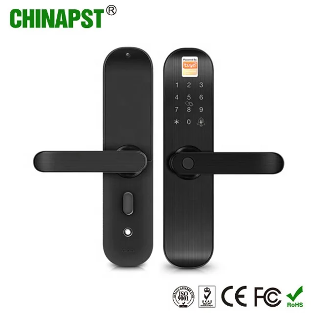 Tuyaアプリ対応 WiFiスマートドアロック 生体認証ロック 指紋認証ドアロック ハンドル デジタルキーレスロック