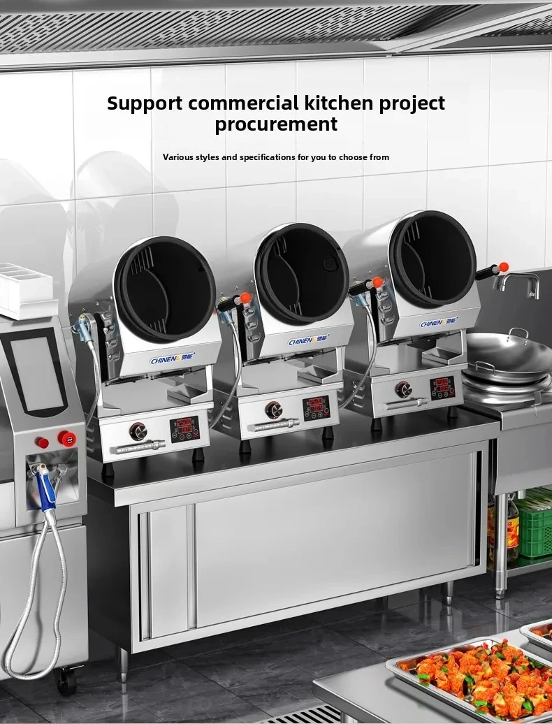 Commercial Desktop Intelligent Small Cooking Machine Canteen Gas Drum Fried Rice Automatic Cooking Machine