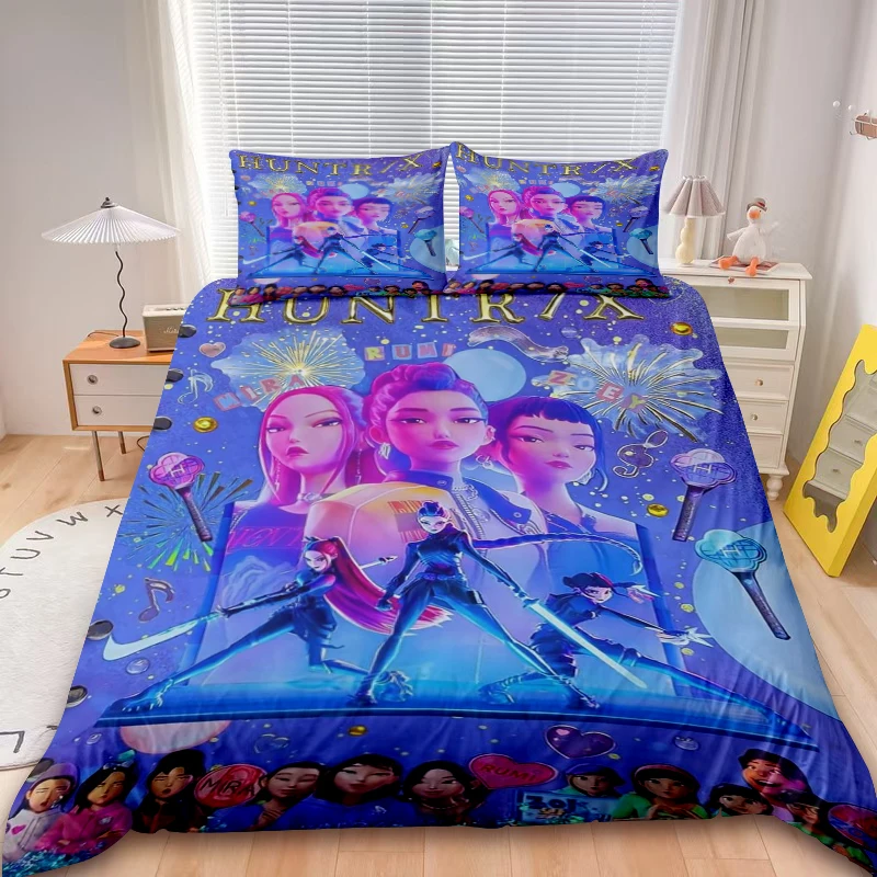 

Комплект пододеяльников для девочек Rumi из 3 предметов K-pop D-Demon H-Hunters, комплект постельного белья, пододеяльник для подростков, декор для детской спальни