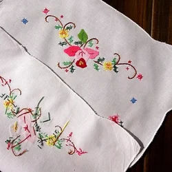 4PCS Cotton Handmade Embroidered  Napkins, Placemats, Table Mats, Party Napkinsle Dinner Mat 28X42CM 23x33cm Handkerchief