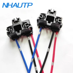 NHAUTP 2Pcs Original H4 Socket Female Plug Adapter Wiring Harness 9003 HB2 LED Headlight Lamp Base Connector