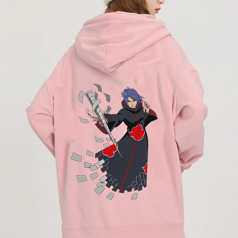 Naruto 2024 New Hooded Naruto Konan Fashion Print Men's and Women's Autumn Fashion Loose Hooded Sweatshirt