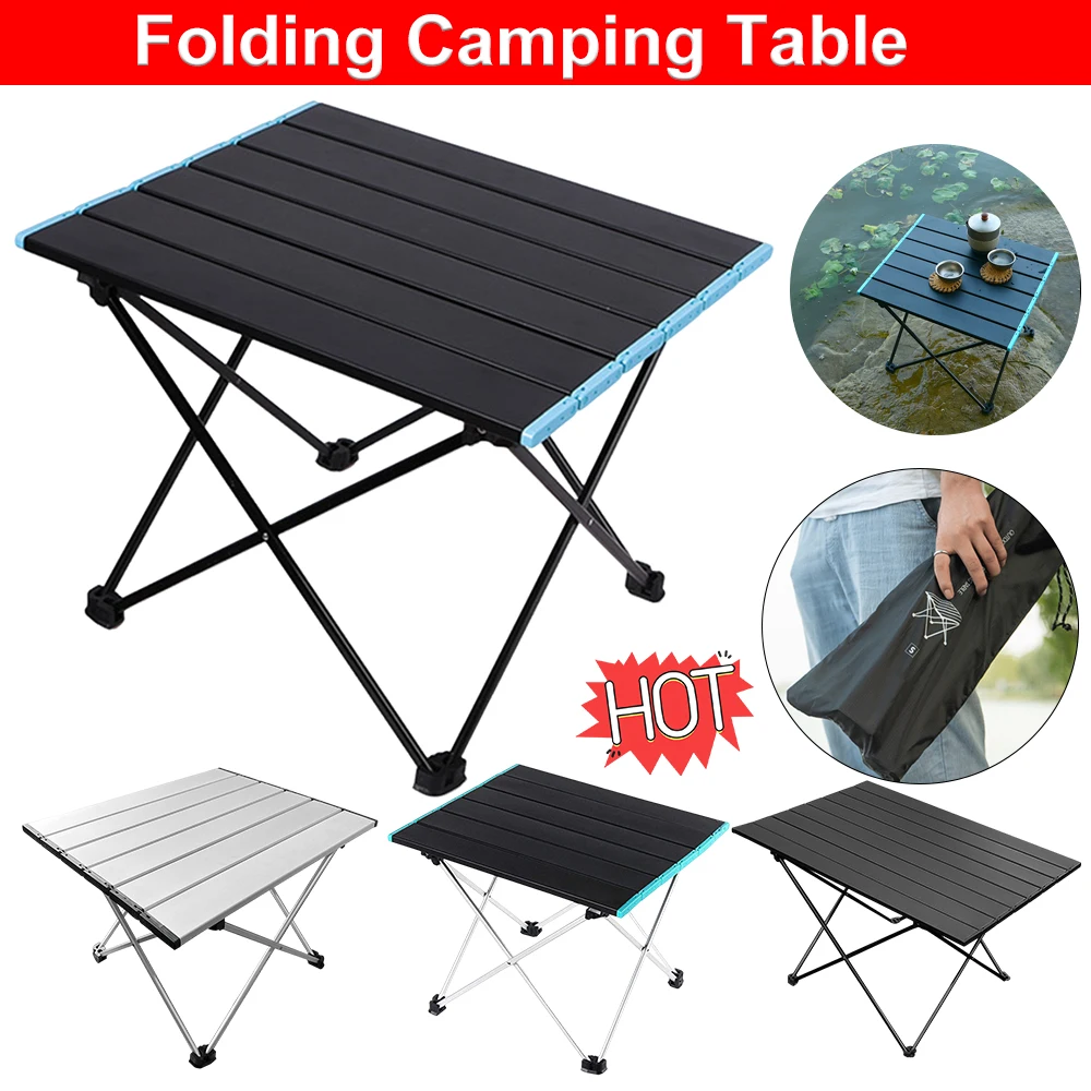 Ultralight Portable Folding Camping Table Foldable Outdoor Dinner Desk High Strength Aluminum Alloy For Garden Party Picnic BBQ