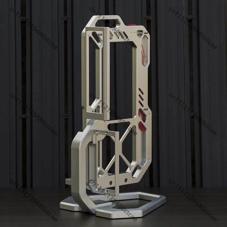 Open Frame ITX SFX Aluminum Mini Chassis Vertical Mount Gaming Desktop PC Case Portable Open Frame Computer Case