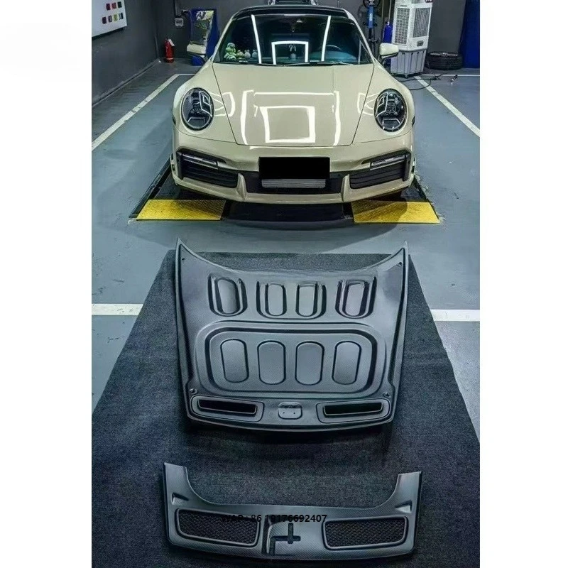Dry Carbon Fiber Front Hood for 911 992 2018+ Upgrade to GT3 Facelifts Vented Lid  Bonnet Replacement
