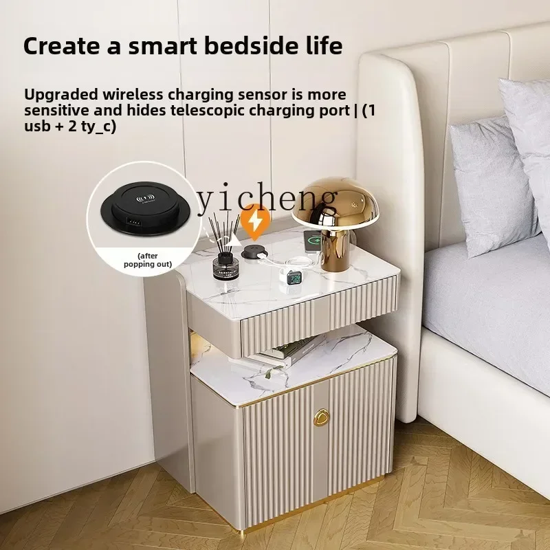 DSA Bedside Table, Safe, Integrated Home Anti-theft, New Bedside Fingerprint Password Box, Intelligent With Wireless Charging